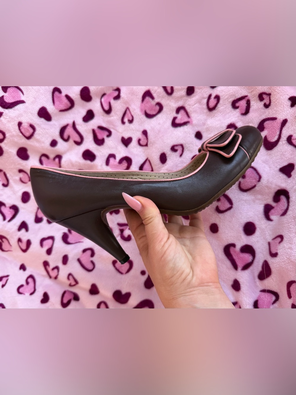 Indie sleeze Fornarina Brown and Pink Pump size 39